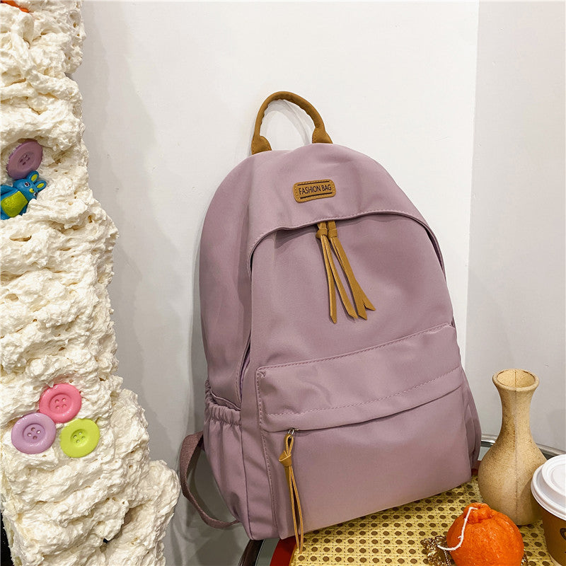 Style Female Simple College Cute Nylon Backpacks