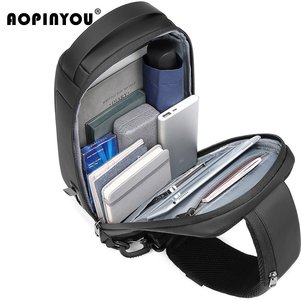 New Elegant Boys Fashion Business Portable Men's Chest Bags
