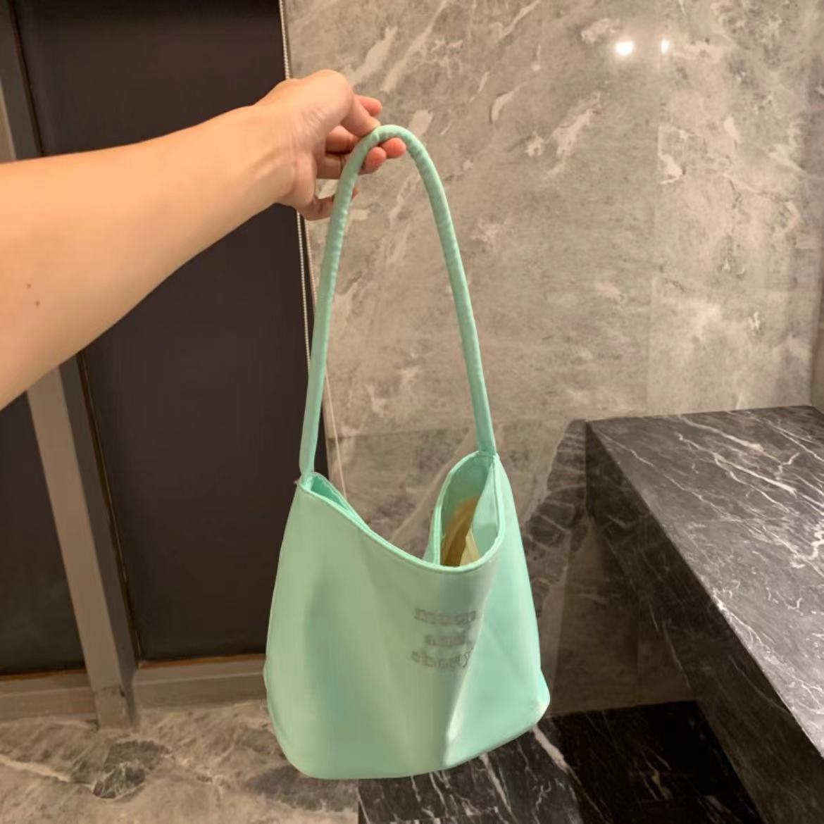Women's Minority Fashion Commuter Embroidered Nylon Underarm Handbags