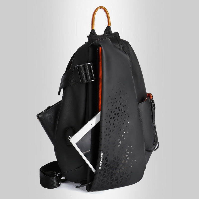 Men's Fashion Large Capacity Motorcycle Trendy Men's Chest Bags