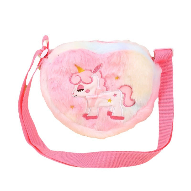 Korean Girly Cartoon Cute Plush Love Crossbody Bags
