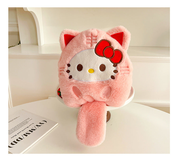 Cute Plush Western Style Cartoon Cat Shoulder Bags