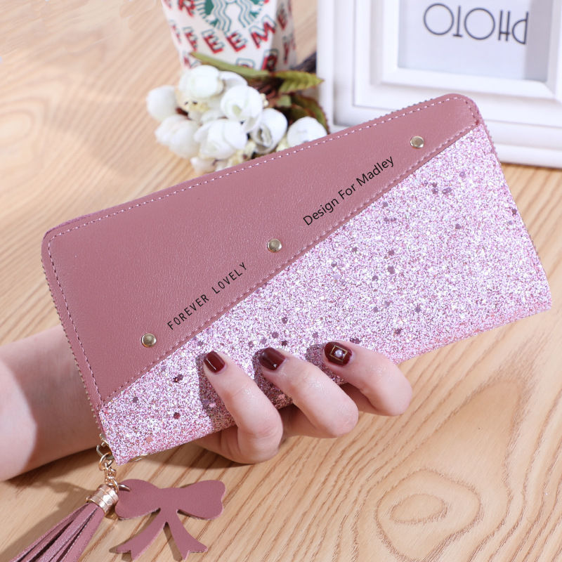 Women's Korean Stitching Contrast Color Tassel Wild Bags