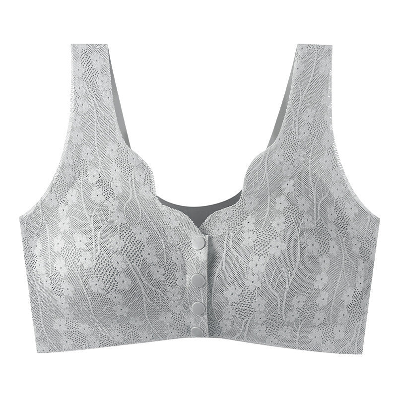 Women's Live Mom Front Buckle Thin Underwear Bras