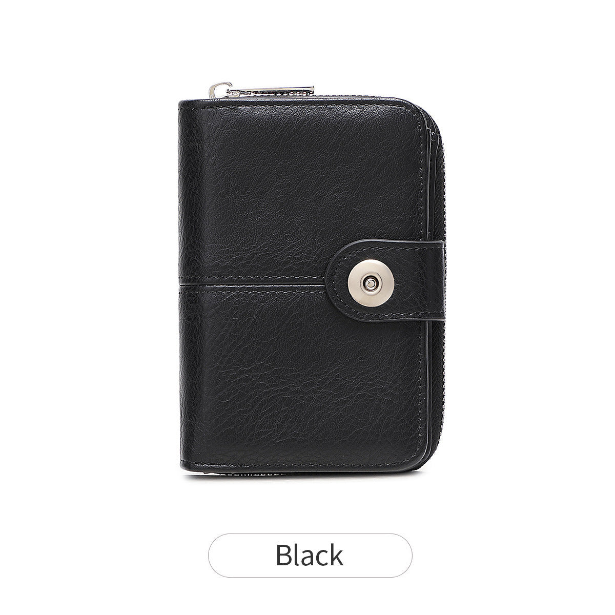 Women's Short Retro Multiple Slots Two-fold Zipper Ladies Wallet