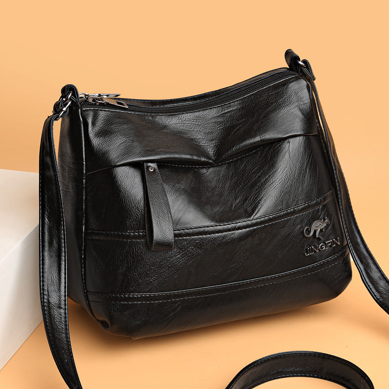 Women's Retro Soft Leather Mother Versatile Large Crossbody Bags