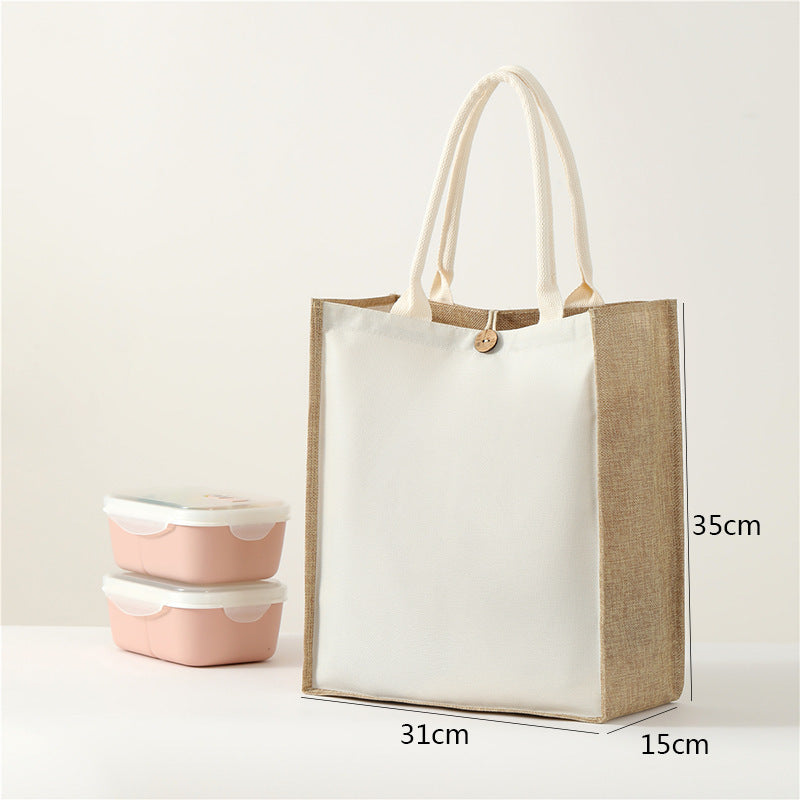 Blank Canvas Painting Jute Cotton Linen Handbags