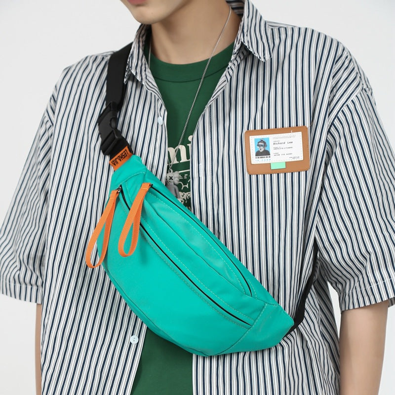 Women's & Men's & Large Capacity Nylon Printed Solid Men's Chest Bags