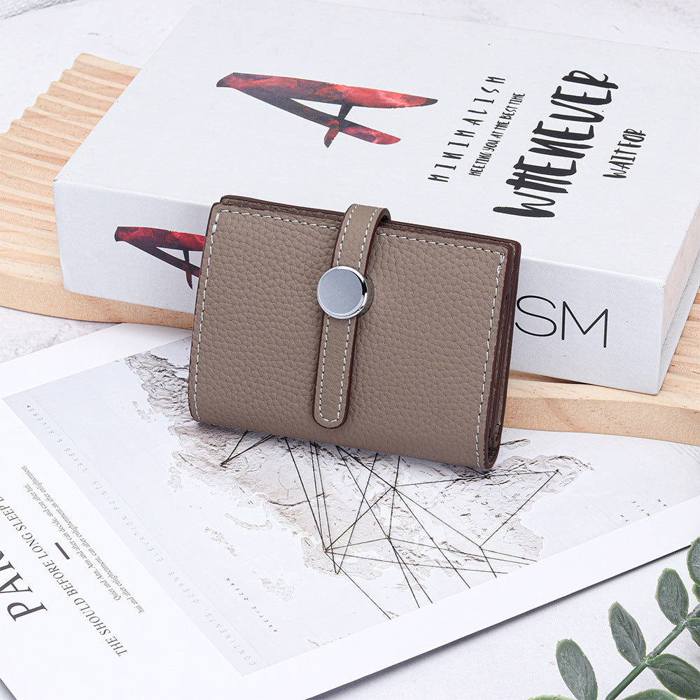 Women's Layer Short Cowhide Mini Fashion Genuine Leather Ladies Wallet