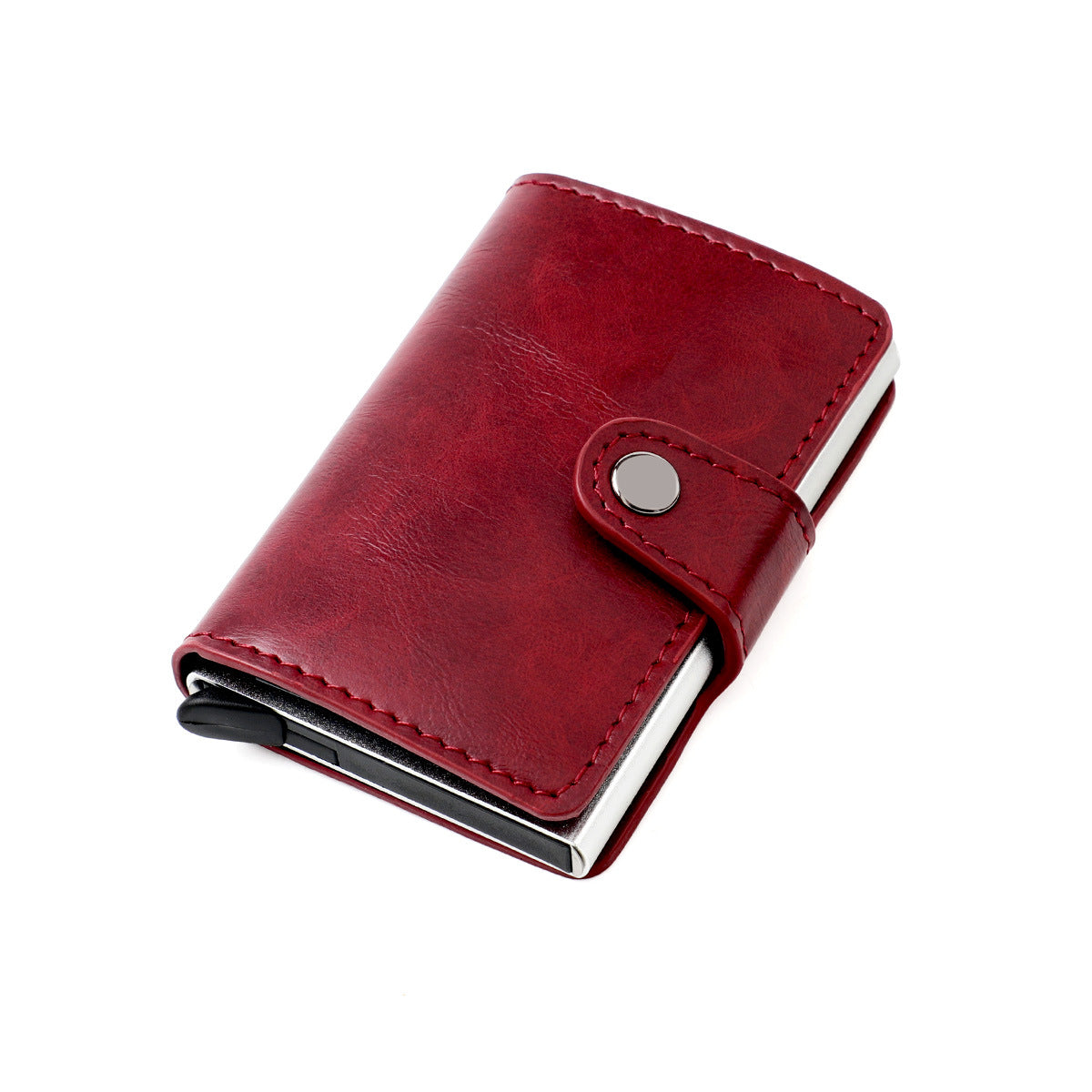Men's Box Shielded Swiping Slim Credit Alloy Card Holder