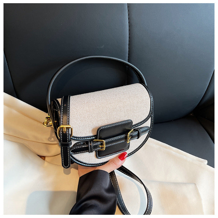 Women's Popular Advanced Texture Saddle Trendy Simple Shoulder Bags