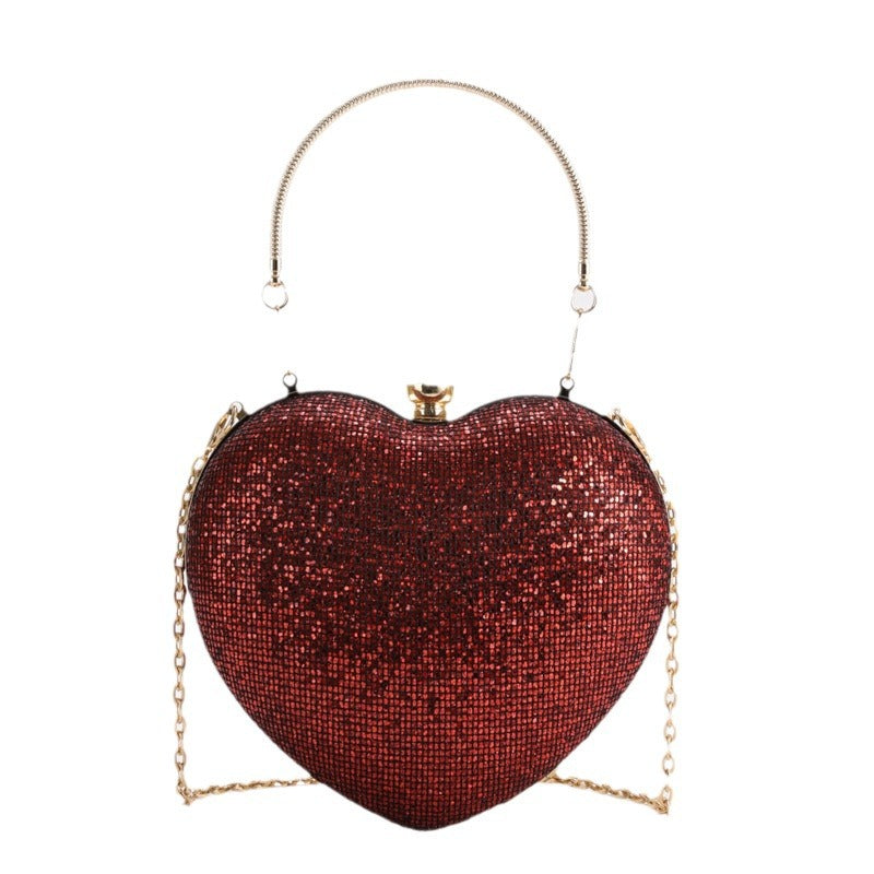 Women's Fashion Trendy Popular Dinner Elegant Heart Shoulder Bags