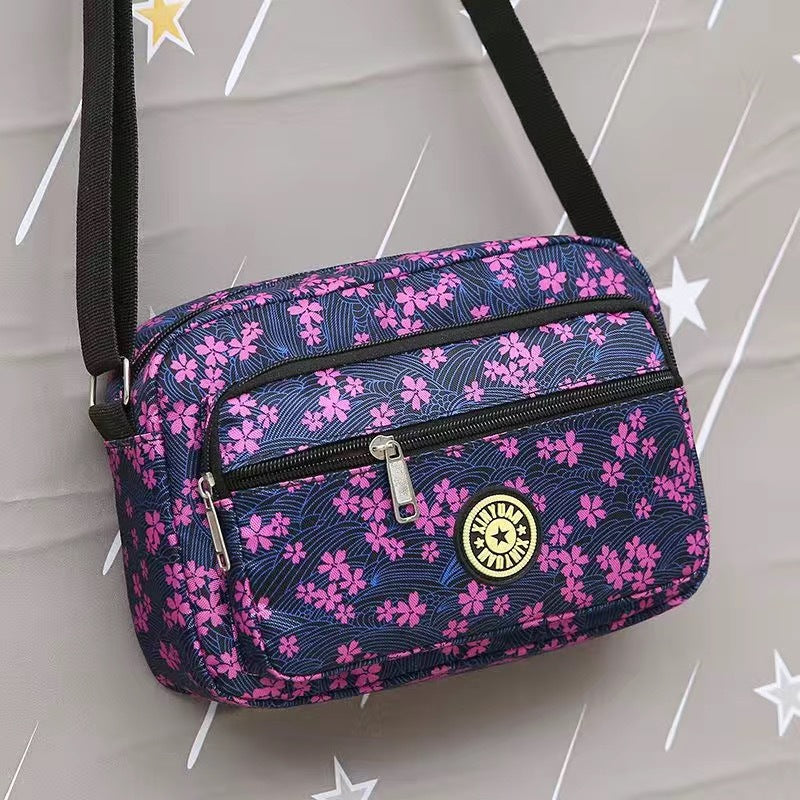Women's Oxford Cloth Mother Nylon Flower Stall Crossbody Bags