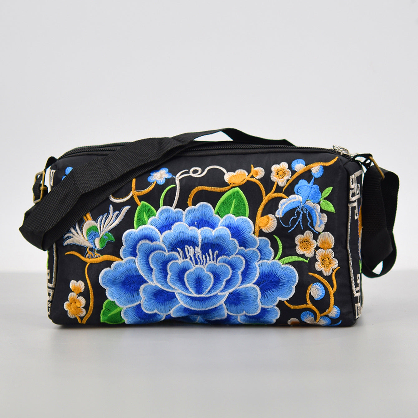 Ethnic Style Canvas Embroidered Retro Han Chinese Crossbody Bags