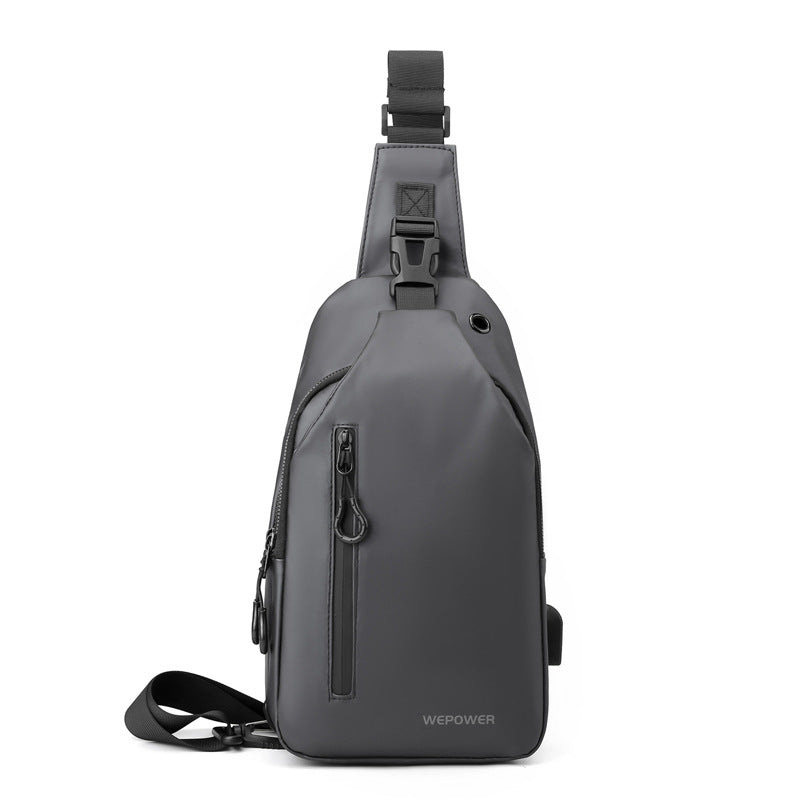 Men's Large Capacity Korean Style Motorcycle Waterproof Men's Chest Bags