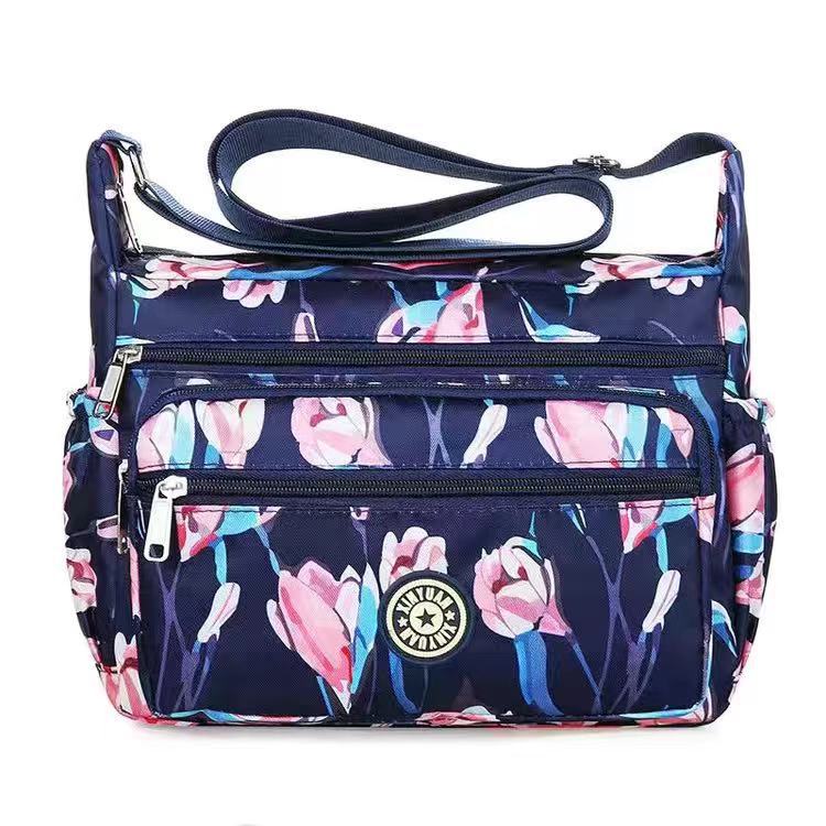 Women's Oxford Stall Large Capacity Leisure Flower Crossbody Bags