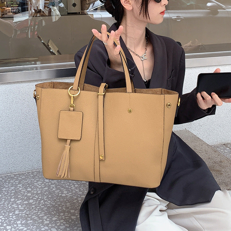 Women's Genuine Leather Female Commuter Portable Shoulder Bags