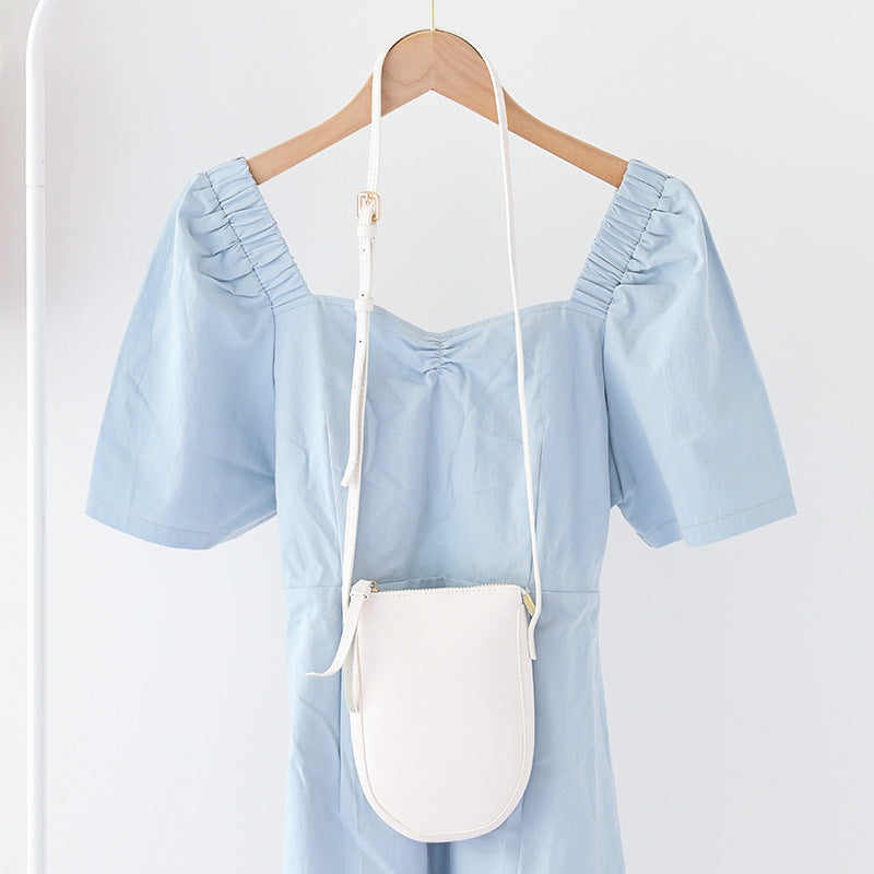 Women's Mini Korean Style Vertical Soft Leather Crossbody Bags