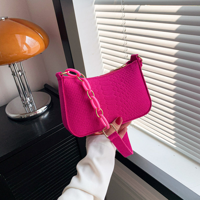 Women's Style Design Underarm Contrast Color Fashion Large Capacity Trendy Shoulder Bags