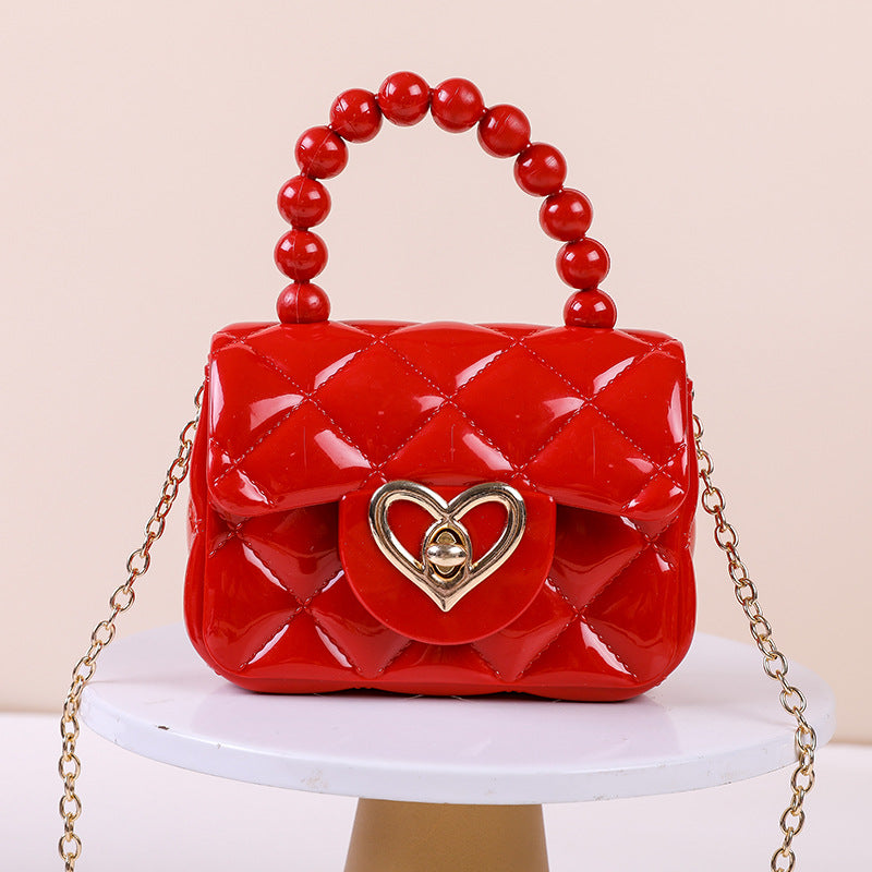 Candy Color One Mini Chain Pearl Crossbody Bags