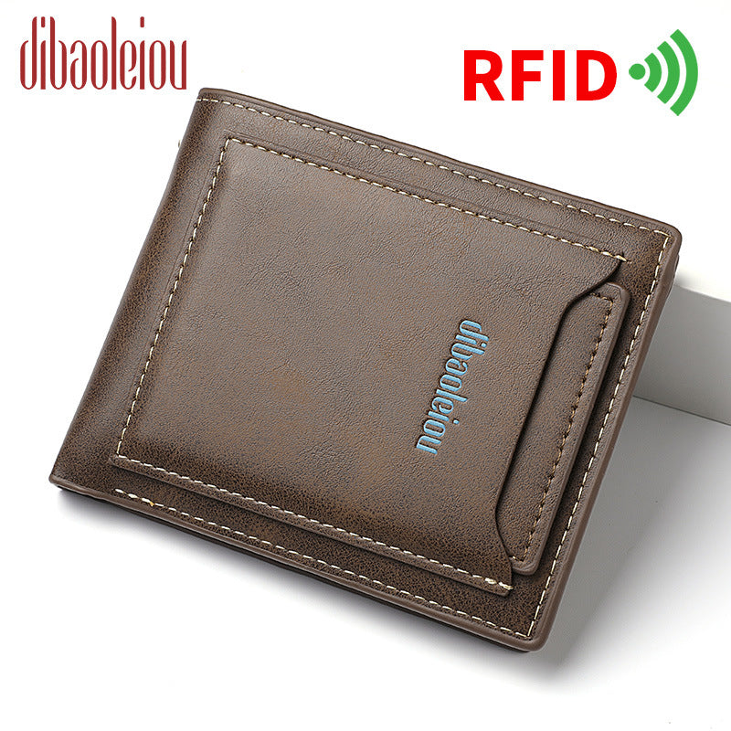 Men's Swiping Retro License Multifunctional Slot Men's Wallets