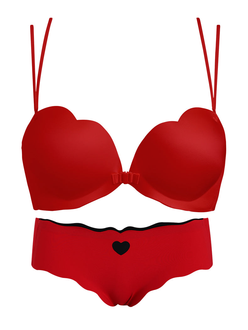 Women's Button Underwear Wireless Small Big Seamless Butterfly Lingerie Sets