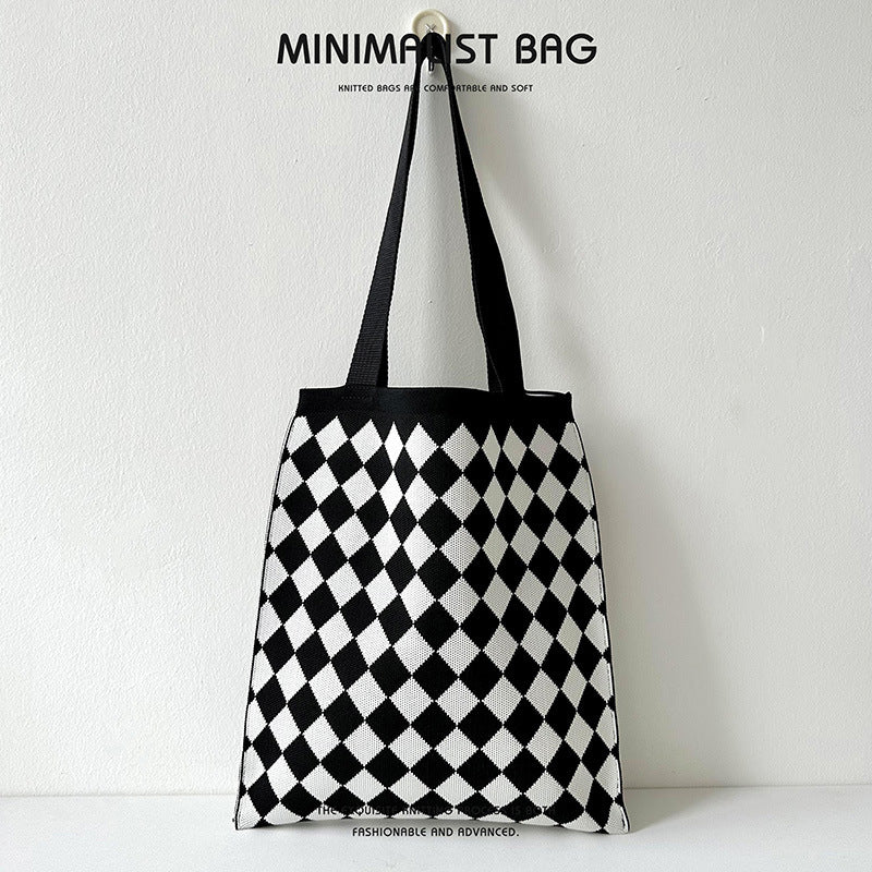 Design Cute Panda Knitted Korean Style Shoulder Bags