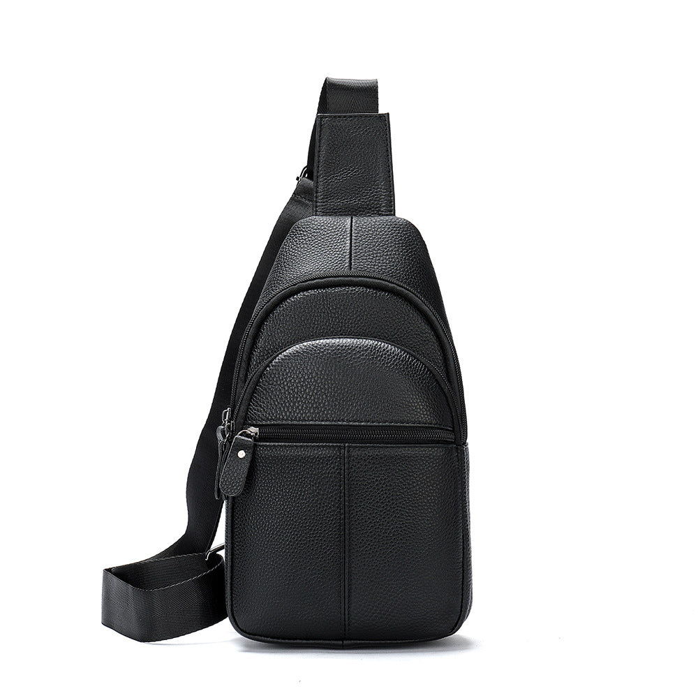 Men's Genuine Leather Pannier First Layer Cowhide Men's Chest Bags