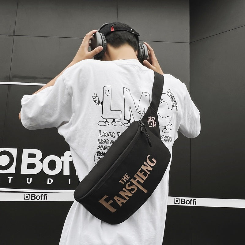 New Trendy Laser Printed Simple Unisex Men's Chest Bags