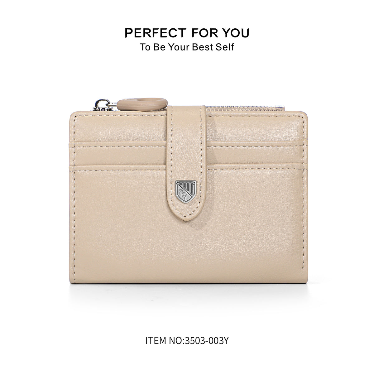 Women's Lightweight Large Capacity Zipper Double Closed Ladies Wallet