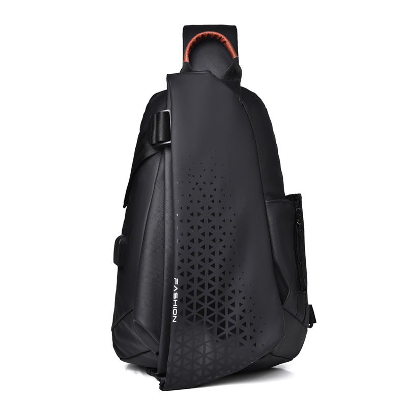 Men's Trendy Cool Solid Color Function Fashion Men's Chest Bags