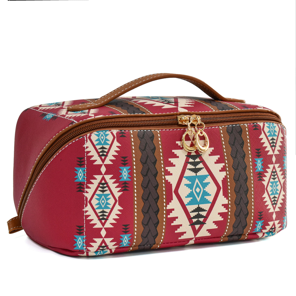 Bohemian Style Leather Cloud Pillow Large Capacity Makeup Bag