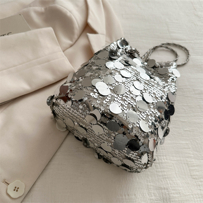 Women's Popular Sequined Design Versatile Chain Shoulder Bags