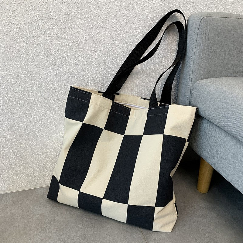 Female Class College Book Holding Korean Style With Zipper Artistic Shoulder Bags