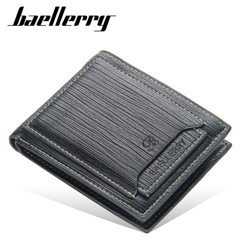 Attractive Men's Short Solid Color Striped Men's Wallets