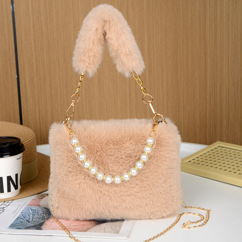 Plush Female Niche Chain Fashion Fur Women's Shoulder Bag