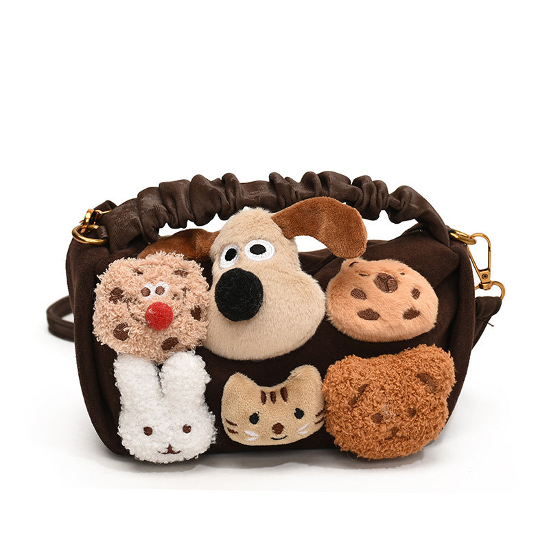 Women's Cute Fashion Doll Commuter Trendy Shoulder Bags
