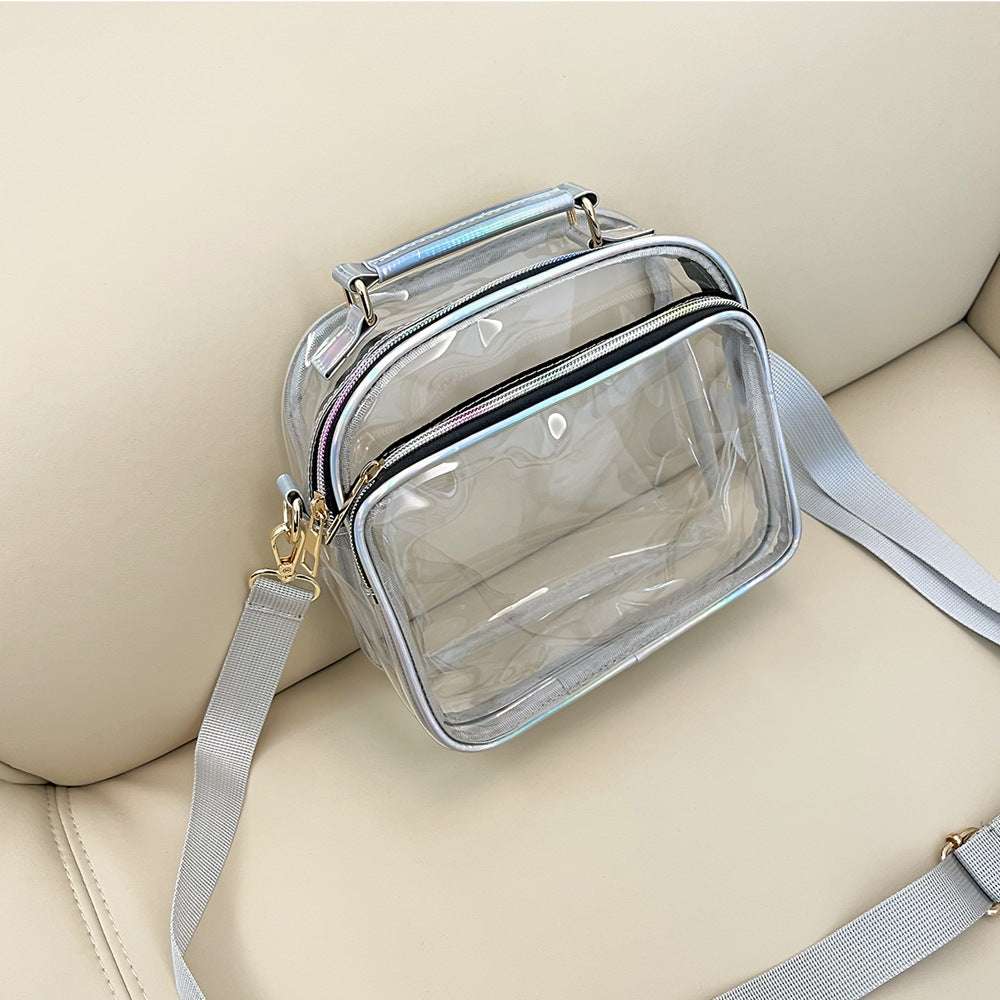 Women's Transparent Simple Personality Cartoon Jelly Doll Crossbody Bags