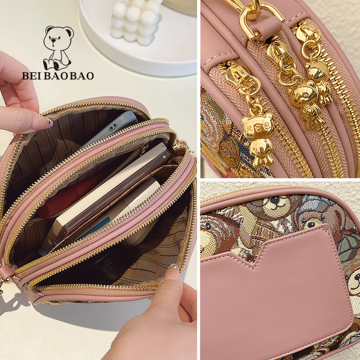 Cool Women's Fashion Source Bear Round Bags