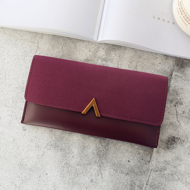 Women's Long Clutch Solid Color Simple Zipper Ladies Wallets