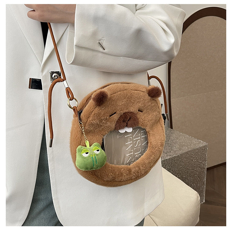 Furry Cartoon Cute Large Capacity Female Shoulder Bags