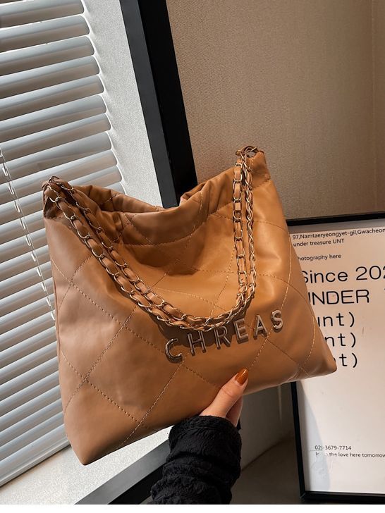 Women's Autumn Fashion Rhombus Chain Korean Embroidery Shoulder Bags