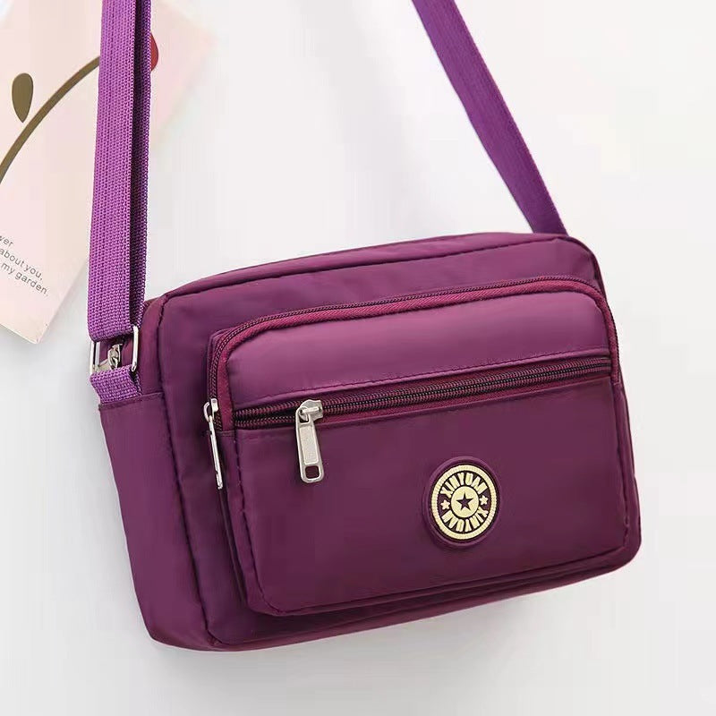 Women's Oxford Cloth Mother Flower Canvas Stall Crossbody Bags