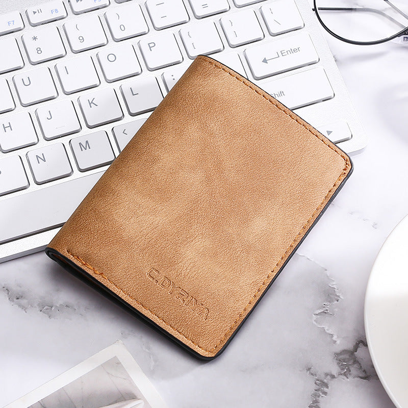 Men's Mini Driving License Leather Multiple Slots Card Holder