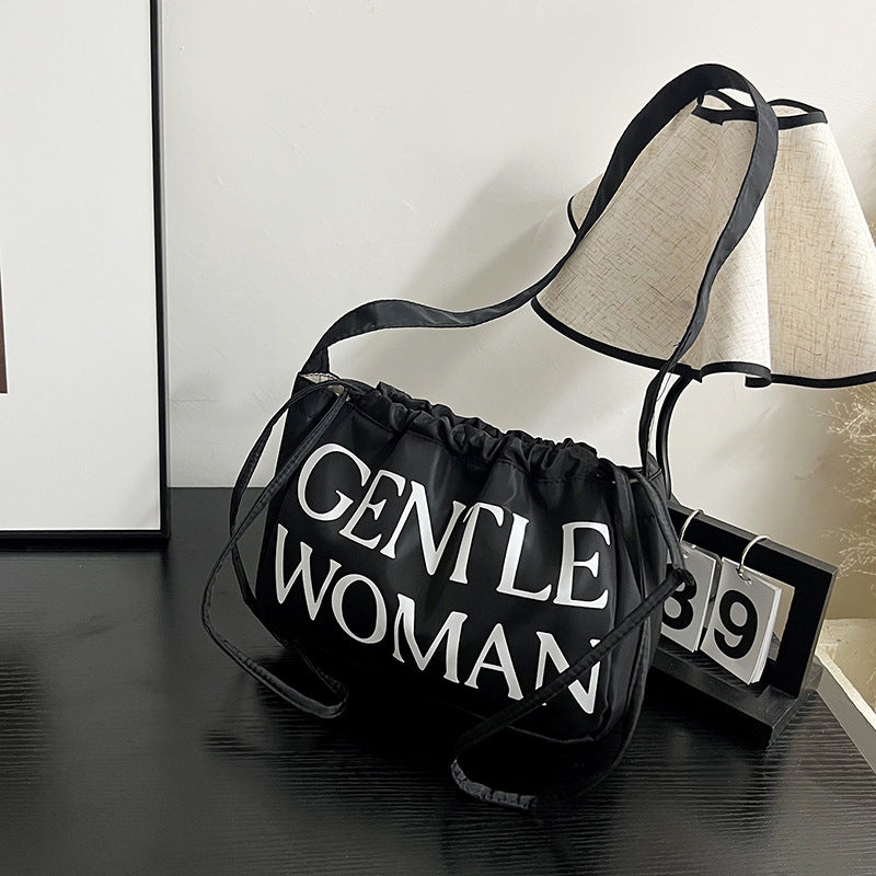 Thailand Drawstring Dumpling Printing Letter Underarm Bags