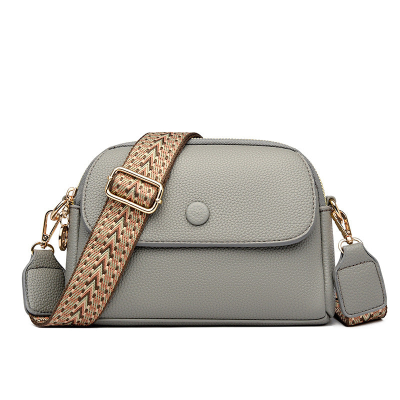Women's High-grade Niche Flap Textured Ethnic Style Shoulder Bags