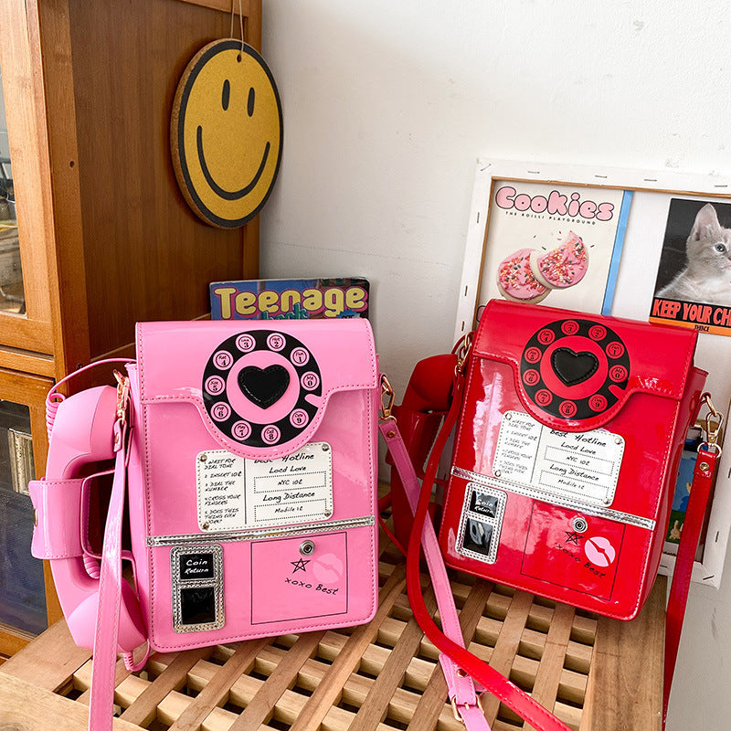Creative Fun Simulation Telephone Set Cute Crossbody Bags