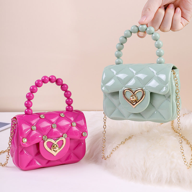 Candy Color One Mini Chain Pearl Crossbody Bags