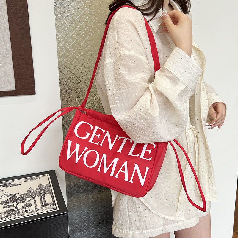 Thailand Drawstring Dumpling Printing Letter Underarm Bags