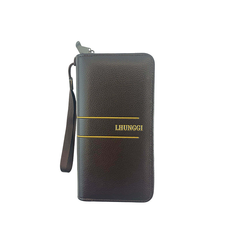 Men's Zipper Hand-held Solid Color Silk Screen Bags